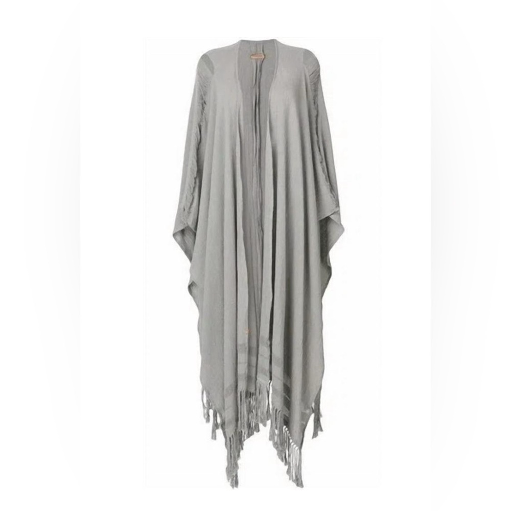 Caravana Cotton Fringe Poncho Cape